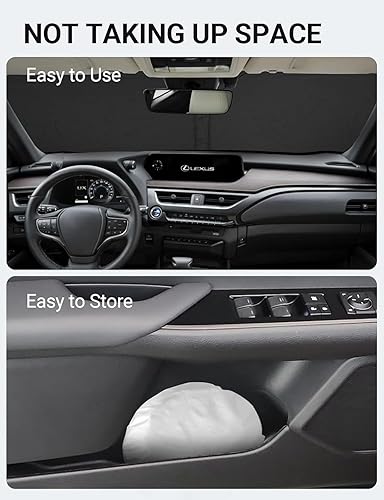 Vista 565 de Proadsy Parasol para parabrisas para BMW X1 F48 2016-2022 de 4 capas plegable, protector de parasol frontal que bloquea los rayos UV y mantiene