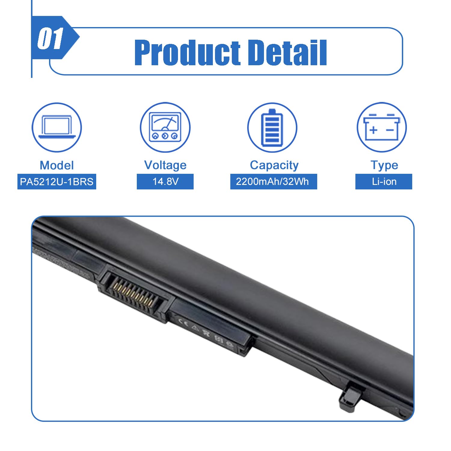 K KYUER PA5212U-1BRS Batterij voor Toshiba Satellite Pro A30-C A30-D A40-C A40-D A50-C A50-D A50-E R40-C R50-B R50-C R50-D Tecra A40-C A40-D C40-C C40- D C50-B C50-C C50-D C50-E Z50-C Z50-D Z50-E