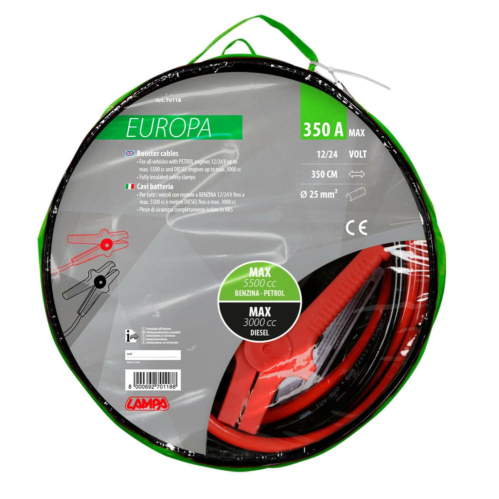 Lampa 70118 Cavi Batteria Europa - 350 cm - 350 A - 25 mm²