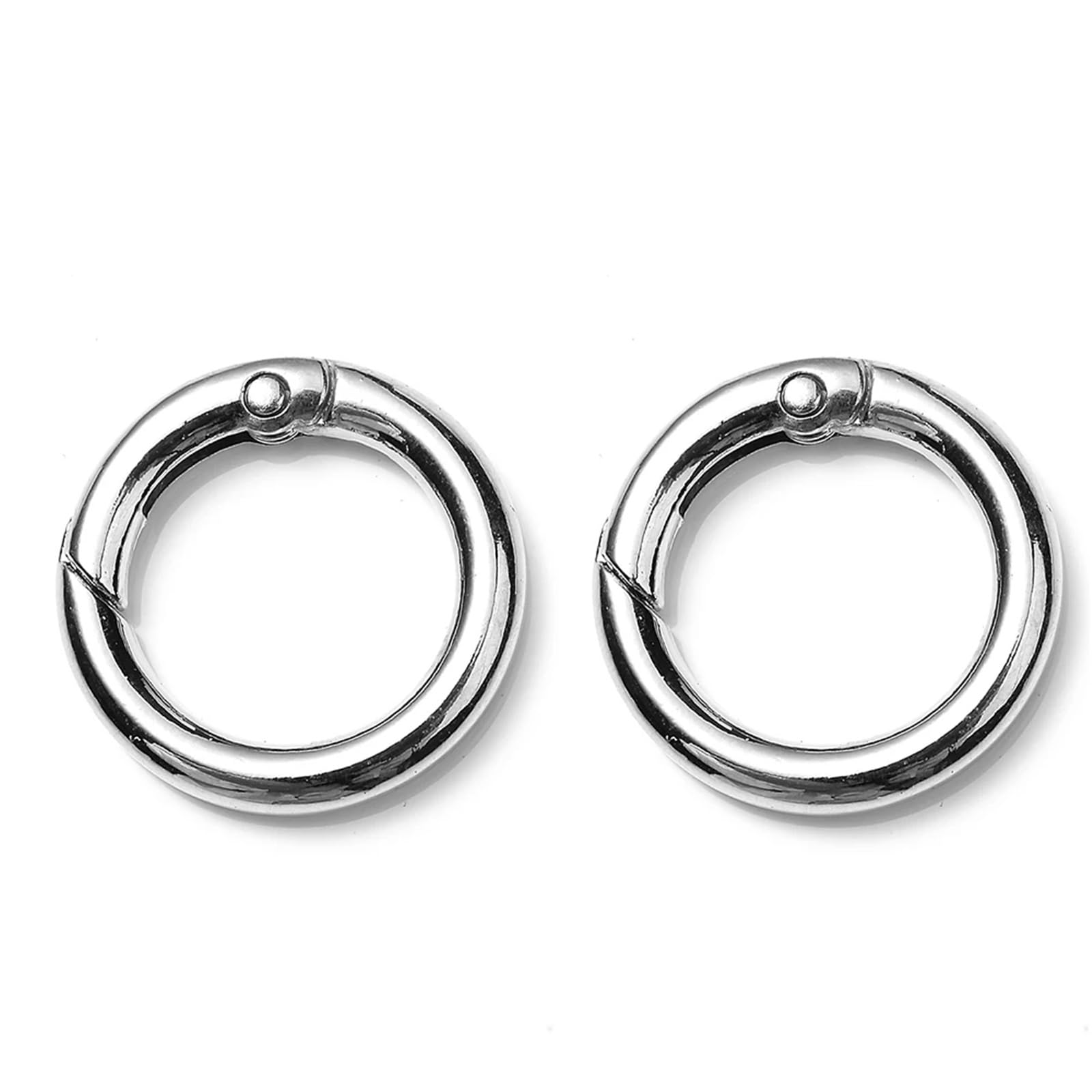 30pcs/lot Spring Clasp Bronze Gold Plated Metal Hooks for Jewelry Making DIY Keychain Rings Buckles Supplies for Keyrings,Wallets(White,34mm)
