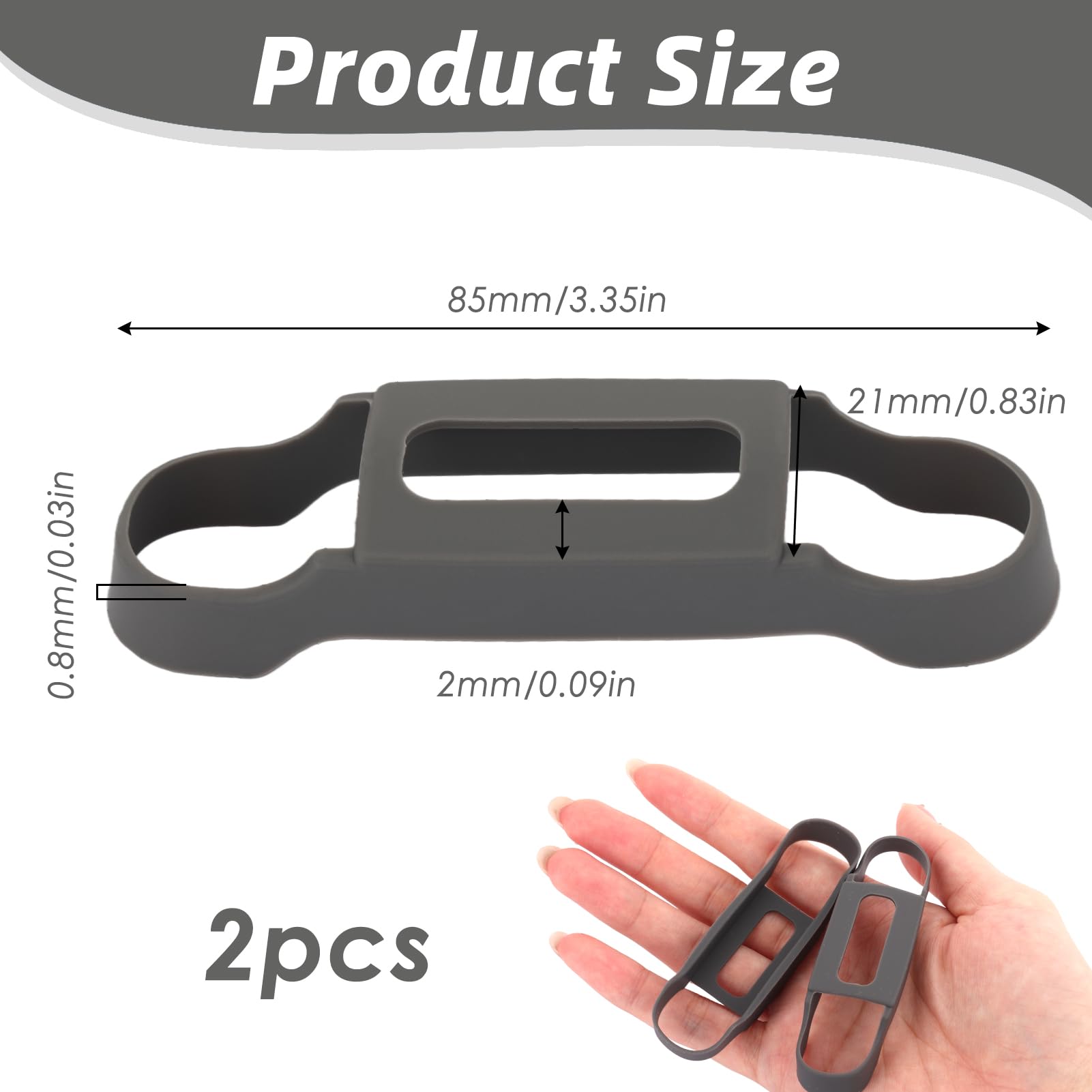 Mini 4K Hélice Correa de Soporte, 1 par de soportes para hélices de drones, accesorios de silicona, protección de hélices, estabilizador para DJI Mavic Mini/4k/2 se/Se/Mini 2 (gris) - 3