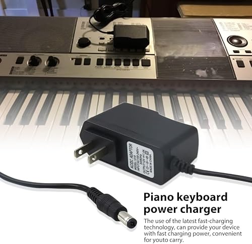Miniatura 8 de Adaptador de 9.84 pies y 12 V, cable de alimentación para teclados Yamaha P125, P128, YDP103, YDP143, KBP1000, KBP2000, DGX660, DGX 650, MM6,