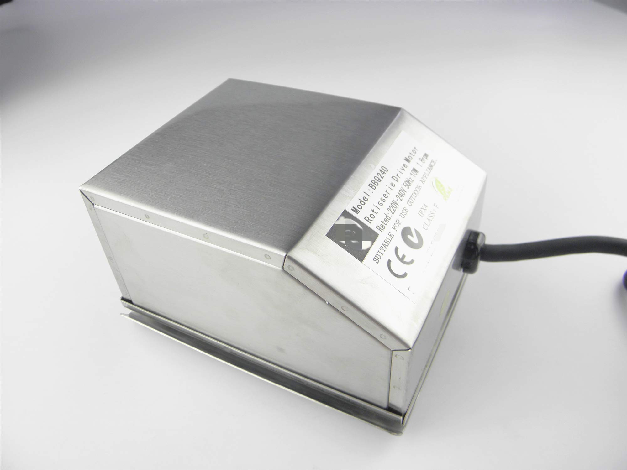 CHANCS Machine BBQ Spit stal szlachetna smażenie 220 V 10 W 1,8 RPM do rodzinnych posiłków, grillowania na świeżym powietrzu, kuchni hotelowej