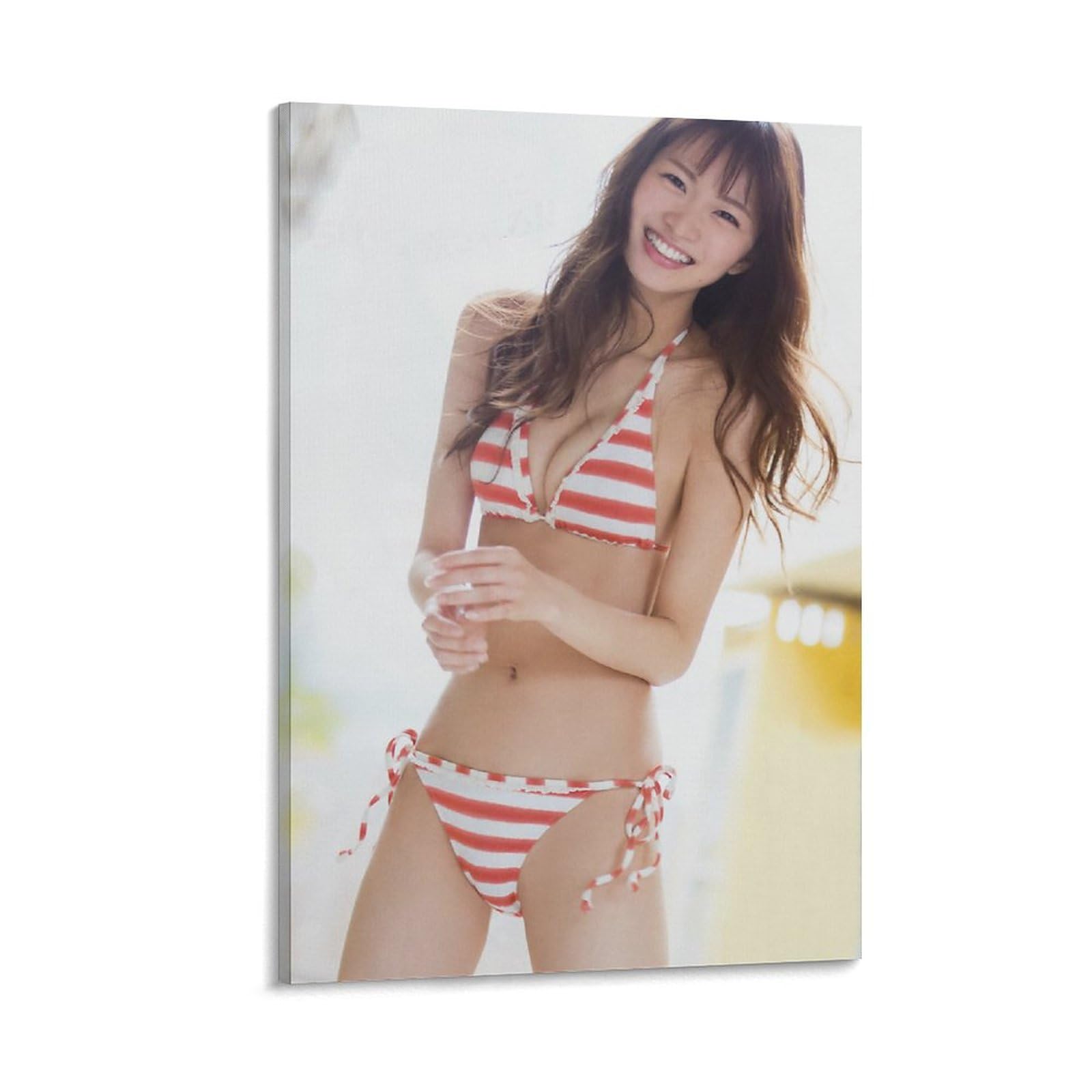 Amazon.co.jp: 岡崎紗絵グラビア水着画像写真のポスター キャンバス 壁