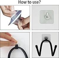 Vista 5 de Pmsanzay Paquete de 3 soportes universales autoadhesivos para controladores de juegos, soporte de montaje en pared, soporte para Xbox One PS4 Switch