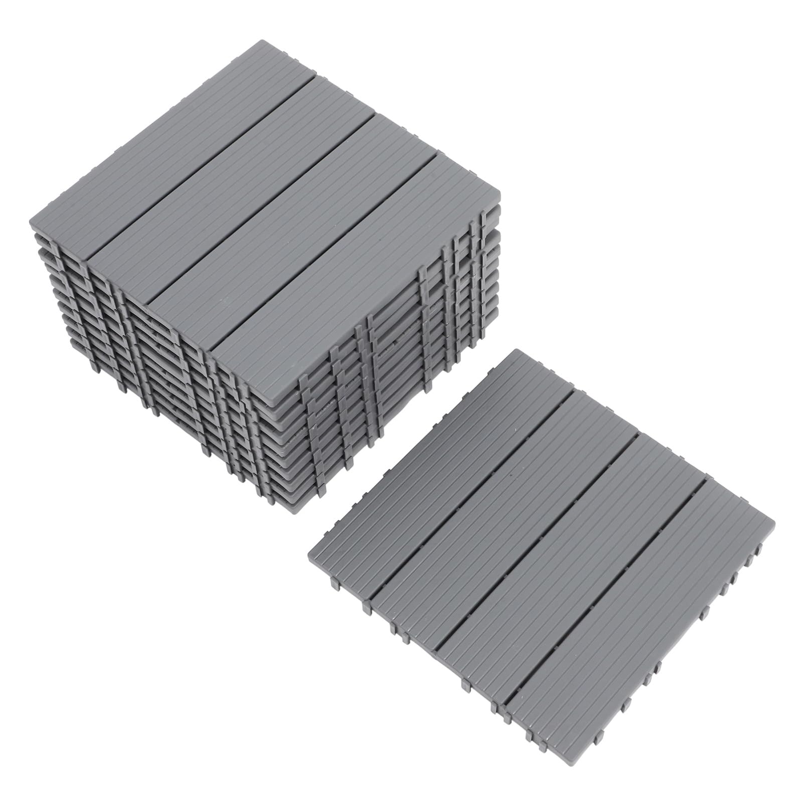 Housoutil 11piezas Baldosas Entrelazadas De Plástico Para Terraza y Patio Decorativas y Resistentes Luz Solar Humedad