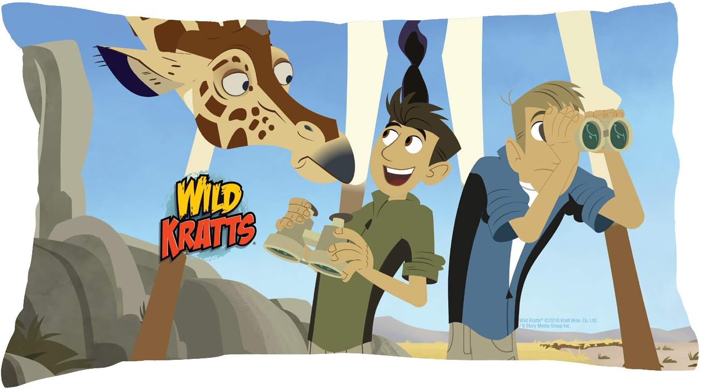 Personalized Wild Kratts Pillowcase, Safari on Multicolor Cover, Official Licensed Product, 20x31, STD/Queen