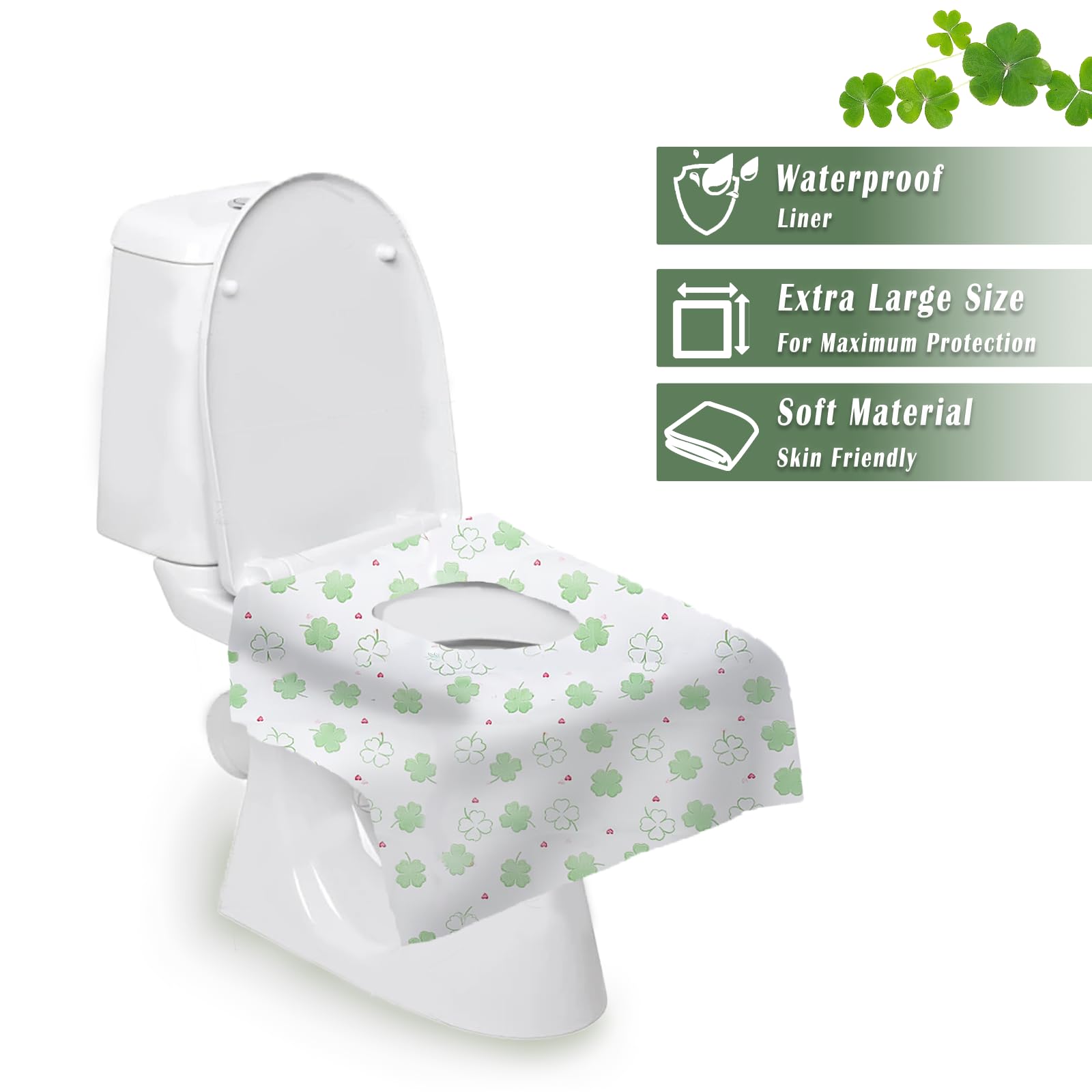 200 Stück Einweg Toilettenauflage - Spülbare Toilettensitzbezüge 42x36cm