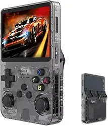Console Portátil Retrô R36S 64GB – Tela IPS 3,5' Linux 64 Bits, Emulador de Jogos Clássicos, Bateria 3500mAh