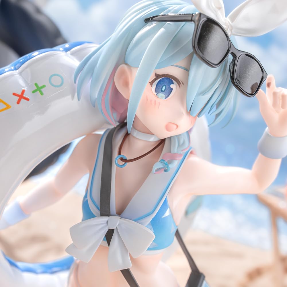 YLEAFUN Shiro Anime Figure - 10cm PVC Statue, Swimsuit Edition On Swimming Ring, Desktop Decoration, Collectible Gift - View #3