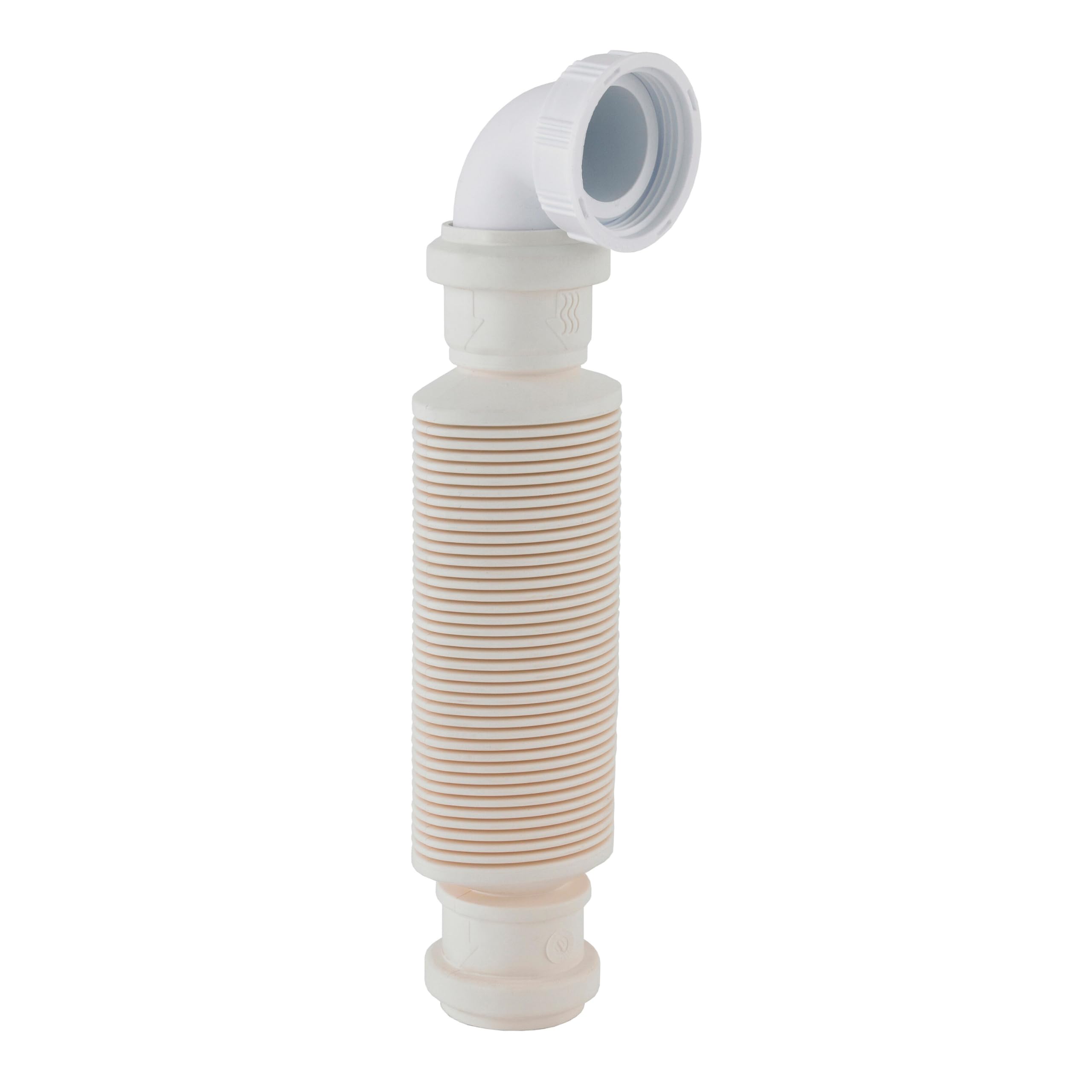 Balterley White Bathroom Waste Trap For Furniture Basins, Basin Waste Trap For Furniture Basin And Bathroom Washbasin, Flexible Traps For Sink Wastes - 54 X 252 X 54Mm (White)