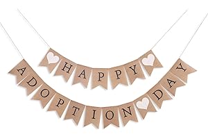 Captivating Happy Adoption Day Burlap Banner: A Festive Touch for Your Cherished Day
