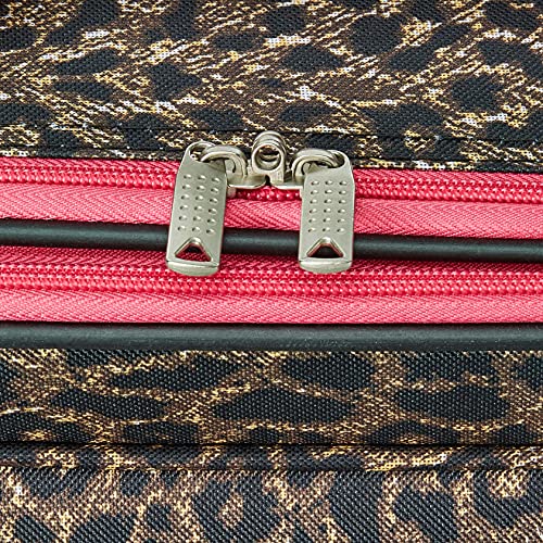 Rockland F102-PINKLEOPARD Fashion Softside Upright Luggage Set thumb #3