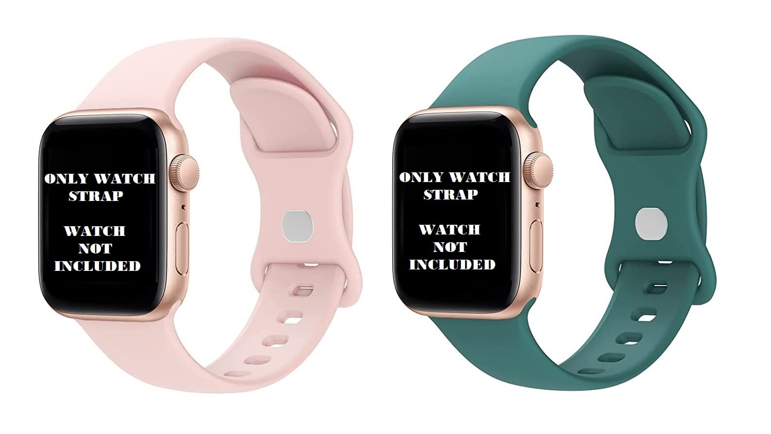 AMiRiTE ADS30 Double Loop Silicone Watch Band/Strap Compatible with Apple iWatch Series 8/7/6/5/4/3/2/1/SE [COMBO PACK OF 2] [ WATCH NOT INCLUDED ] (38MM 40MM 41MM, BABY PINK & OLIVE GREEN) (B0BHXJXDGL) Amazon Price History, Amazon Price Tracker