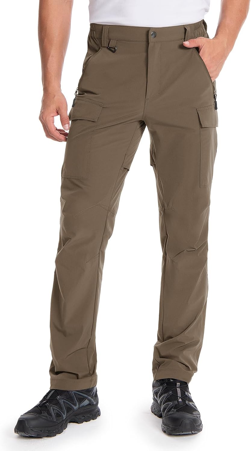 Moosehill Hiking Pants Men Stretch: Breathable Waterproof Quick Dry Lightweight Nylon Spandex Pants for Fishing Travel - Image 2