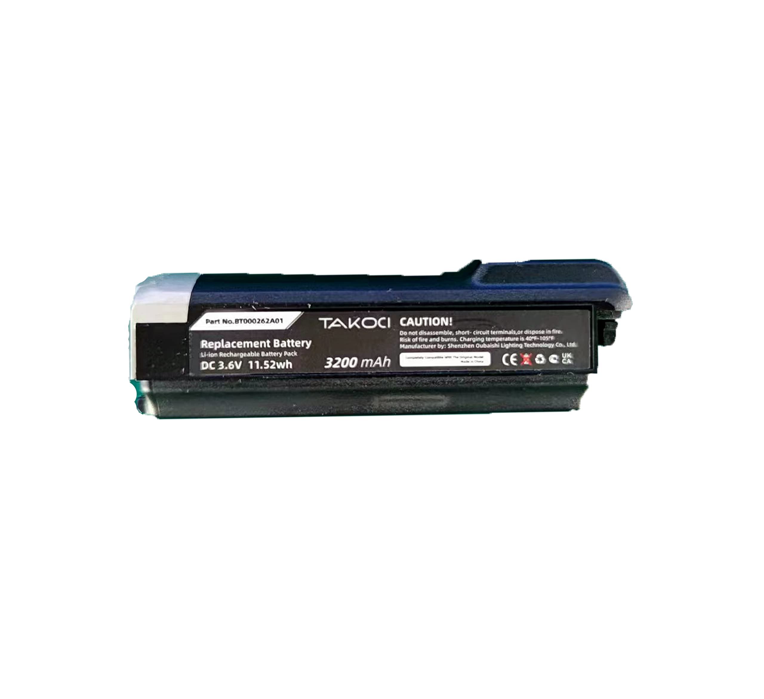TAKOCI Replacement Battery for Zebra WT6000 WT60A0 RS6000 BT000262A01 BTRY-NWTRS-33MA-01 3200mAh