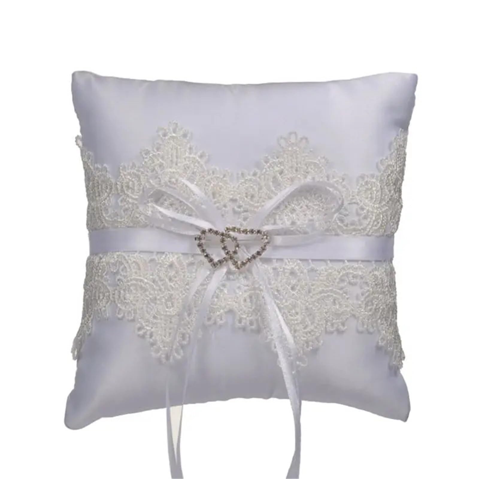 CGRSDSD Ring Bearer Pillow 15X15cm Lace Ring Pillow Vintage For Wedding Engagement Decoration Jewelry Rings Cushion Decoration
