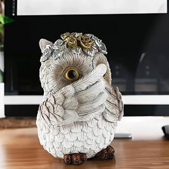 Amazon.co.jp: JAnjiaLxY フクロウの像 ふくろう 置物