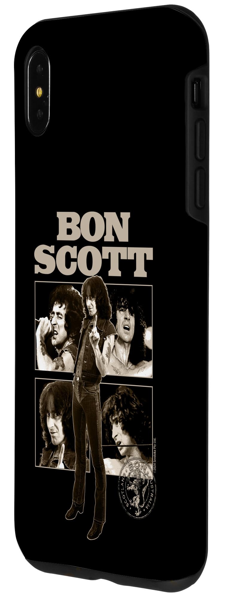 iPhone XS Max Bon Scott Sepia Photo Collage Case - Image 2