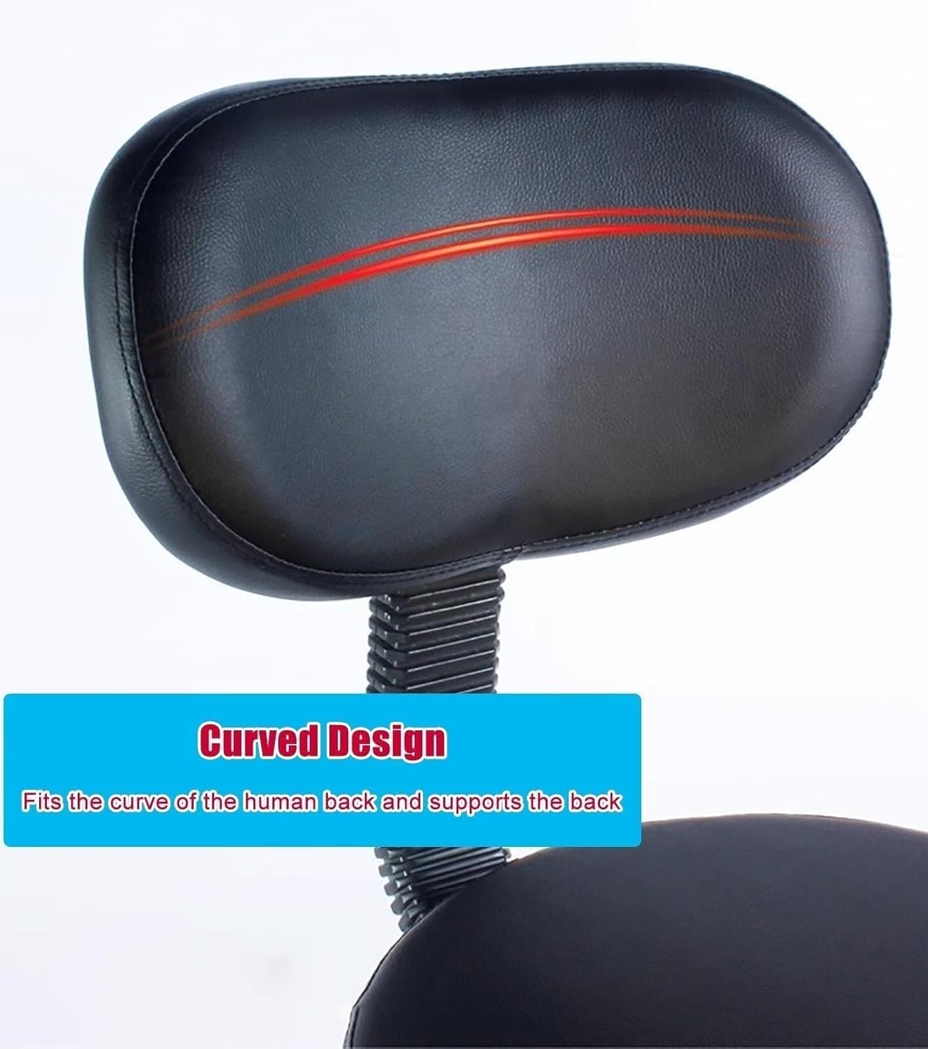 Ergonomic Swivel Saddle Chair with Backrest & Footrest, Rolling Stool for Dental Esthetician Use, Height Adjustable 58-76cm, Heavy Duty, 360° Wheels, Max 200KG