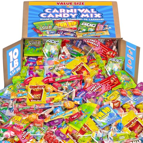 A Great Surprise Bulk Candy Individually Wrapped - 10 Pounds - Approx. 600 Pieces - Big Bulk Candies for Party Favors, Birthdays, Parades & Offices