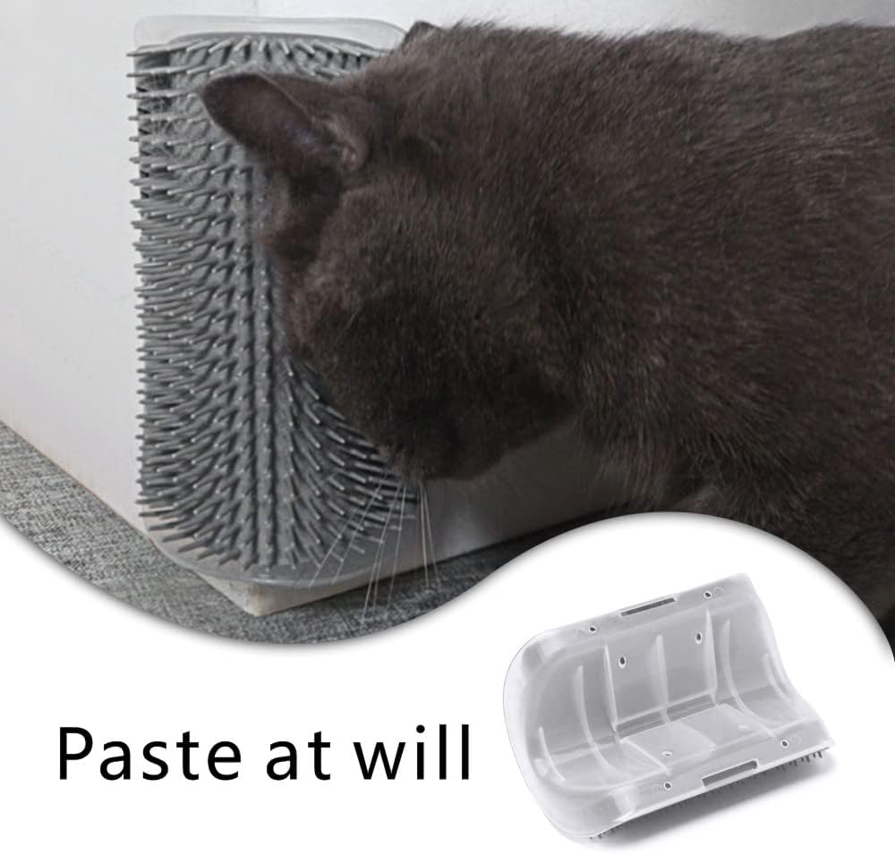 ZBJBinCH 2 Pcs Cat Self Groomer PP Wall Corner Grooming Brush Comfortable Cats Massage Comb for All Long and Short Hair Pet Cats(Gray) - Image 3