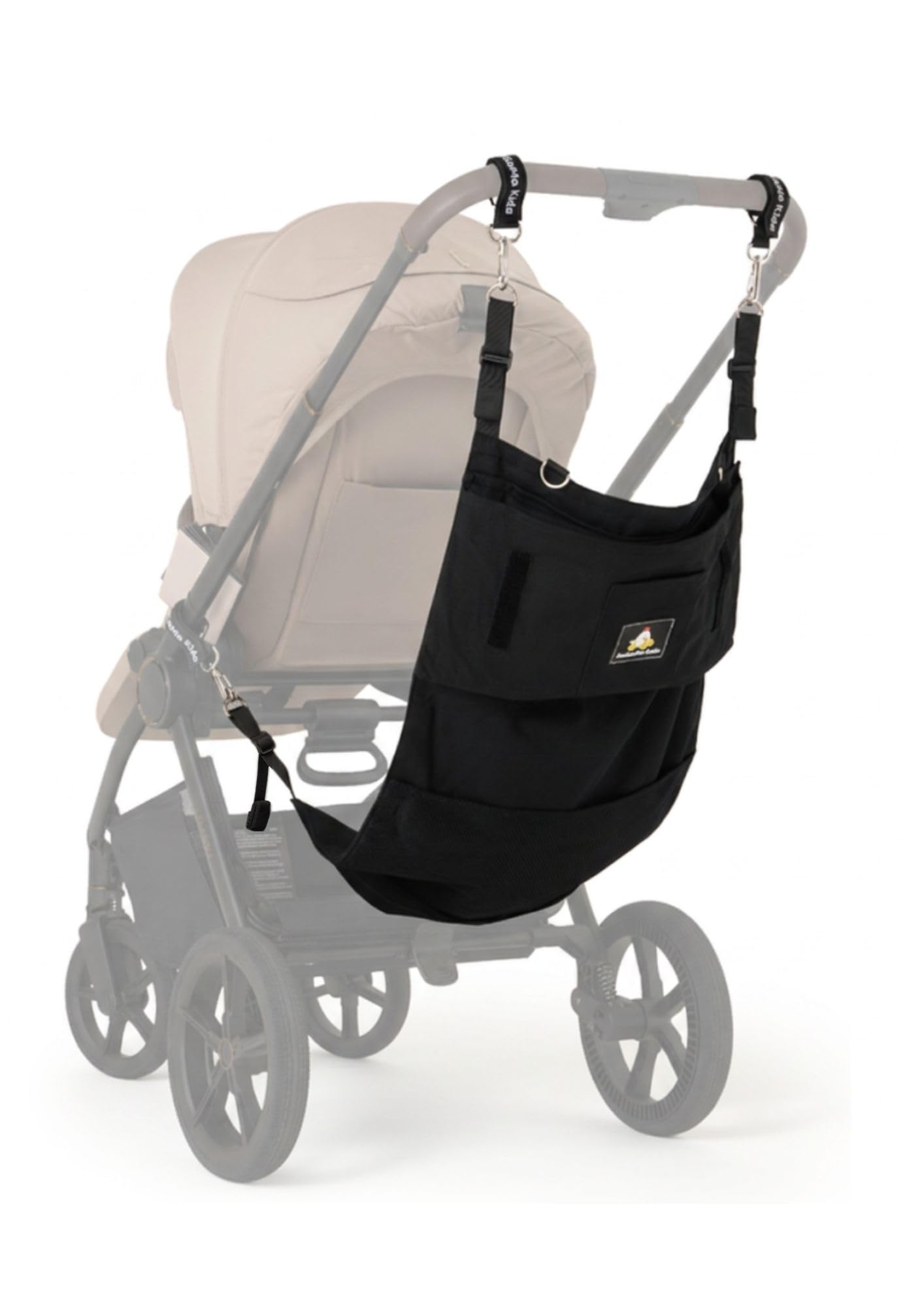 Hängematte für Kinderwagen - eine Alternative zum Buggy Board mit Sitz - universal zubehör für fast jeden Kinderwagen - Viel Platz für Stufen beim Gehen - Kinderwagenbrett Alternative
