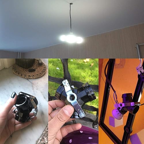 Miniatura 3 de Paquete de 2 enchufes negros de repuesto, base media, portalámparas incandescente fenólico multiracimo, sin llave con soporte superior e inferior