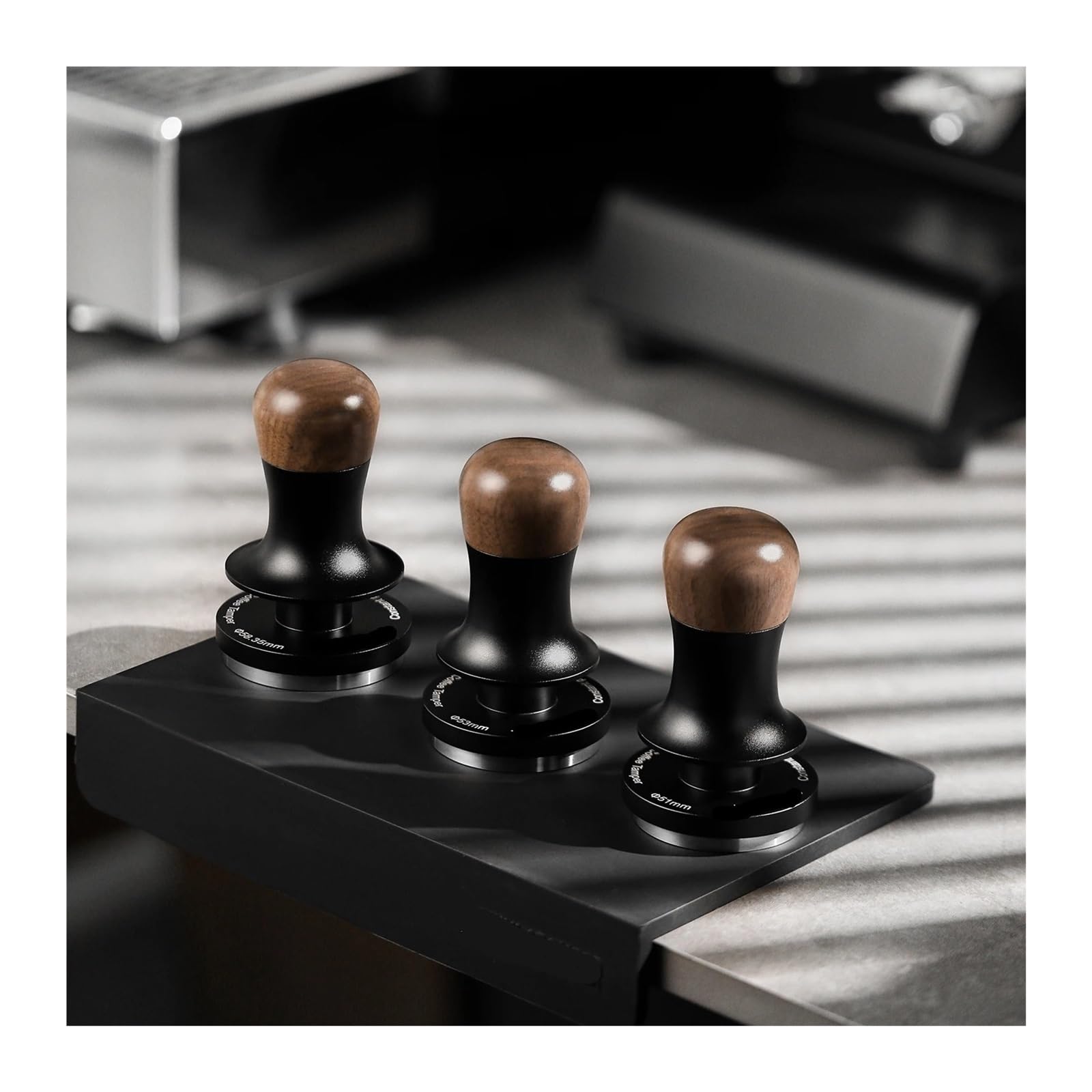 Prensa De Café A Presión Constante De 30 Libras, 51mm, 53mm, 58mm, Prensas Planas For Espresso Con Herramienta De Barista Con Resorte Calibrado(53mm,Thread set)