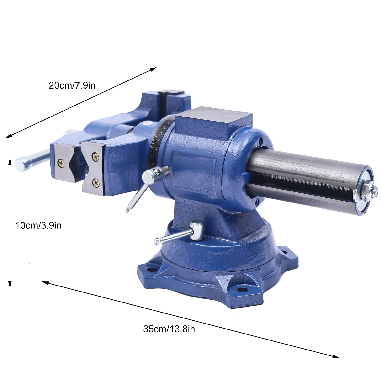 Morsa girevole a 360°, in ghisa, apertura alare, 100 mm, morsa da tavolo pesante, 10 kg, morsa parallela per banco da lavoro