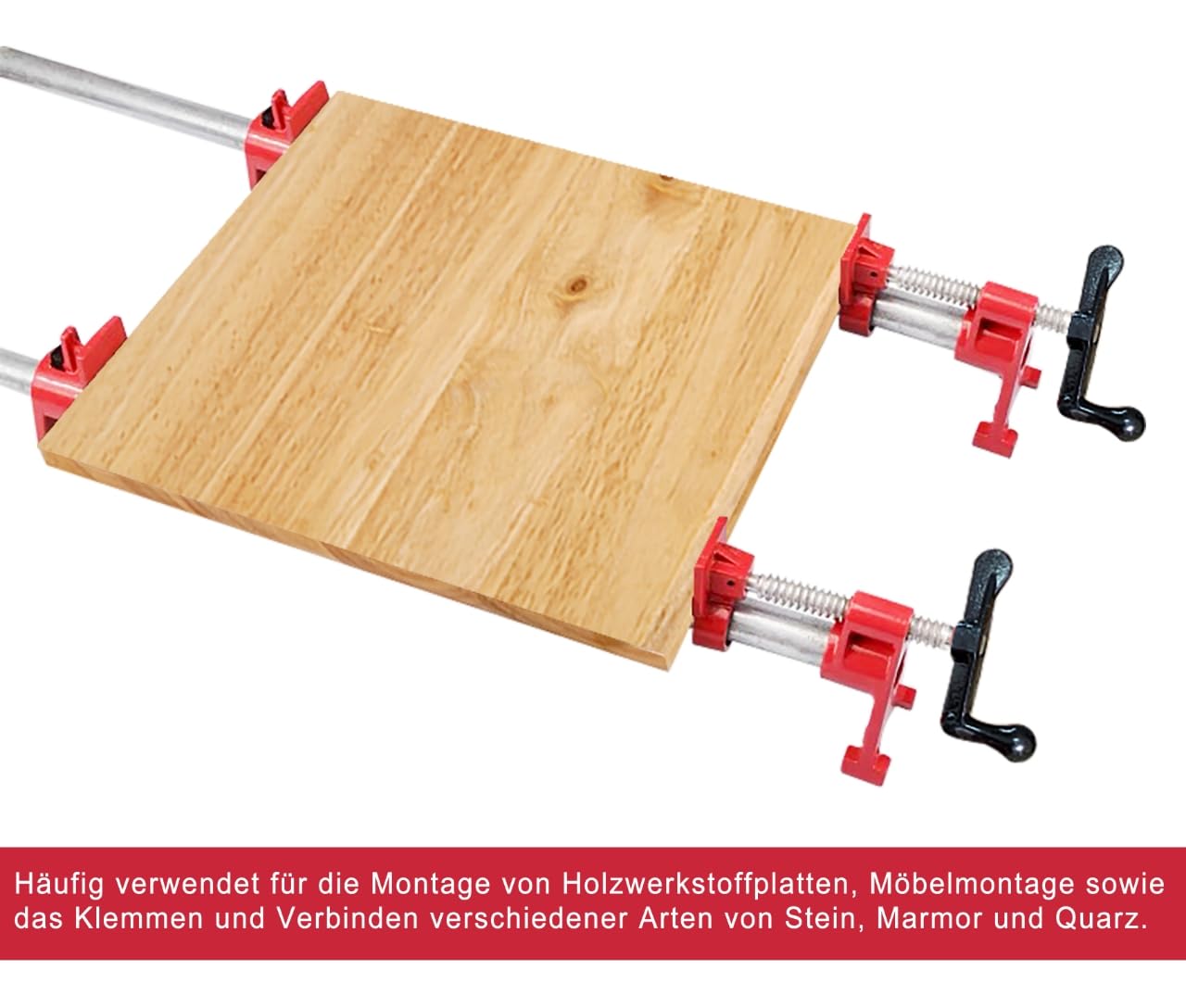 HimaPro 19 mm H-Style Profi-Rohrzwingen-Rohrschraubzwinge- Entwickelt für Holzverarbeitung, Tischlerei, Heimwerkerprojekte und DIY-Arbeiten (4er-Pack) | Schnellwechsel-Design für Holzbearbeitung, Tischlerei, Heimwerker und Heimwerker