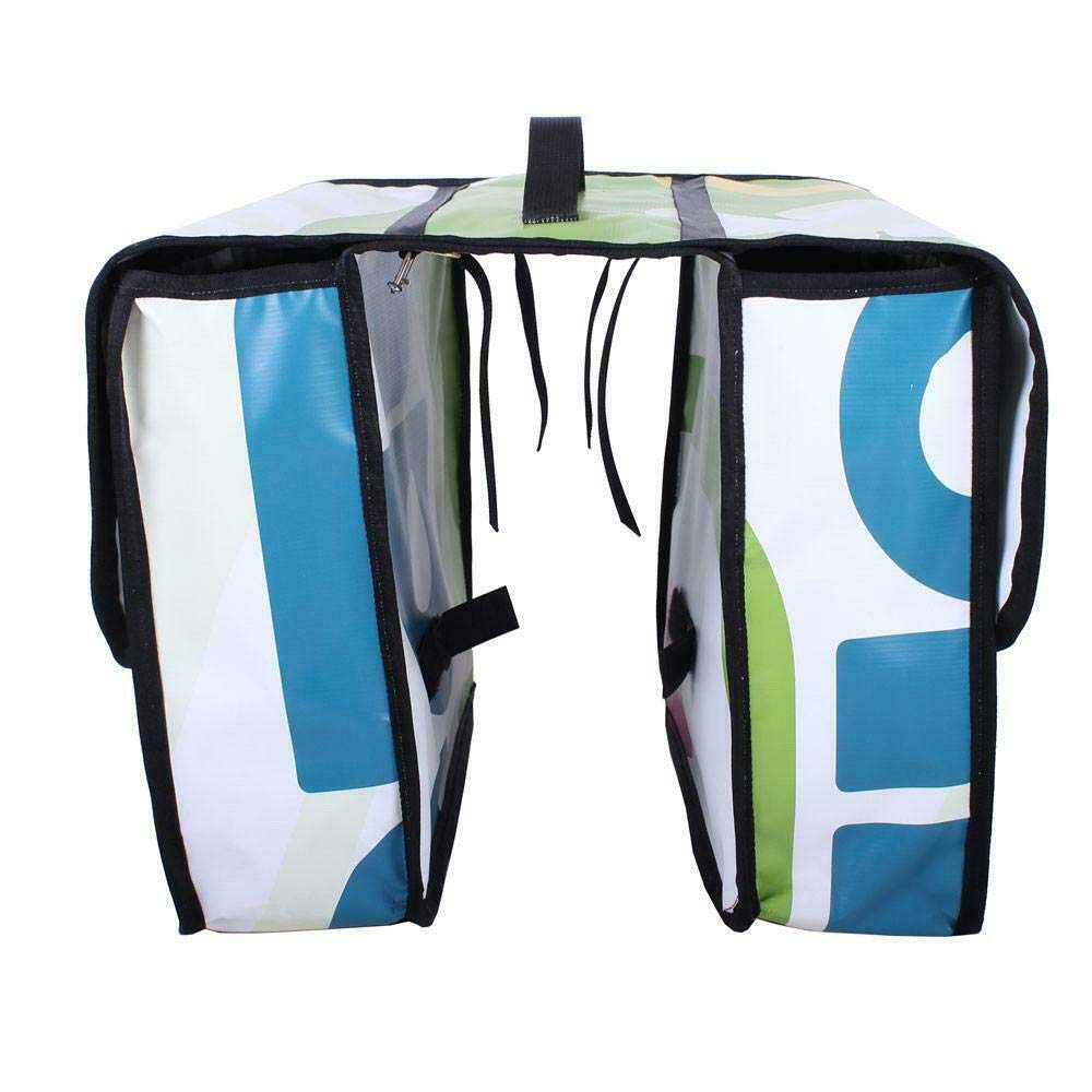 Green GuruGear Double Dutch Dual 22l Everybike Pannier Saddle Bag, Multi