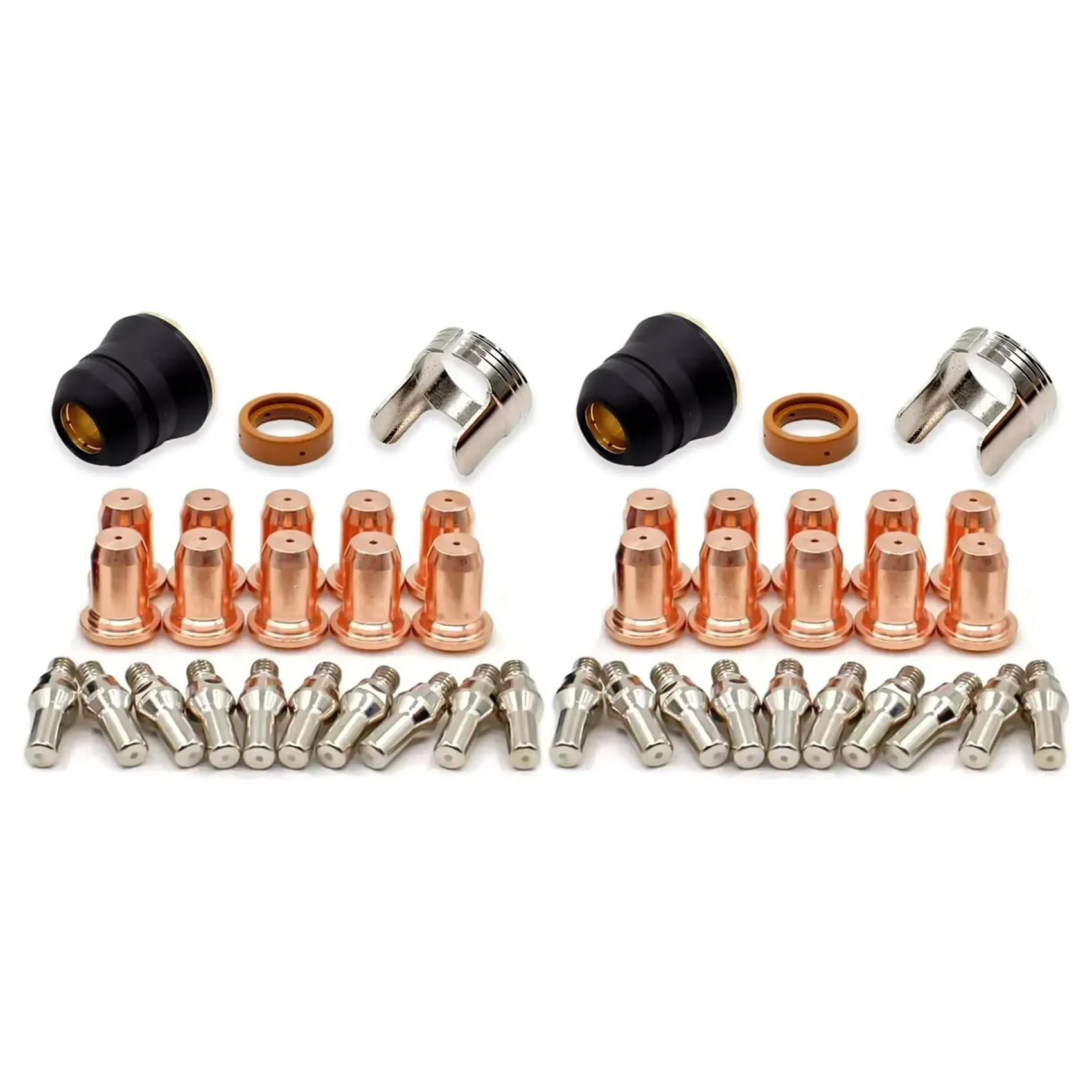 Jnchdghwa 46pcs PT-60-40 PT40 Plasma Cutting Torch Tip 1.0mm 51313 Electrode 52582 Plasma Cutting Flashlight Plasma Cutting