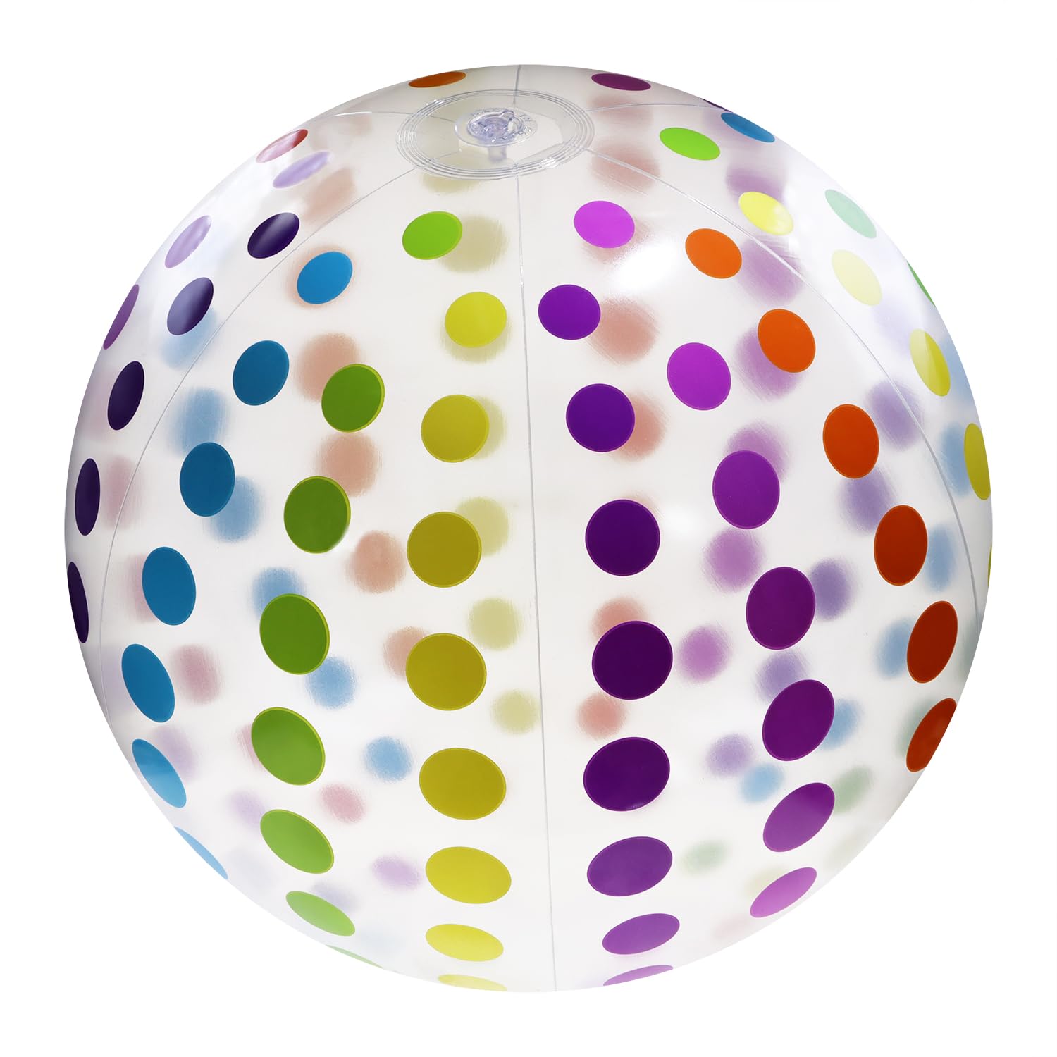 PPhtony Big Beach Ball 15.5inch Large Inflatable Rainbow Color Swimming Pool Party Ball for Women Men Adults Summer Beach Outdoor Water Playing