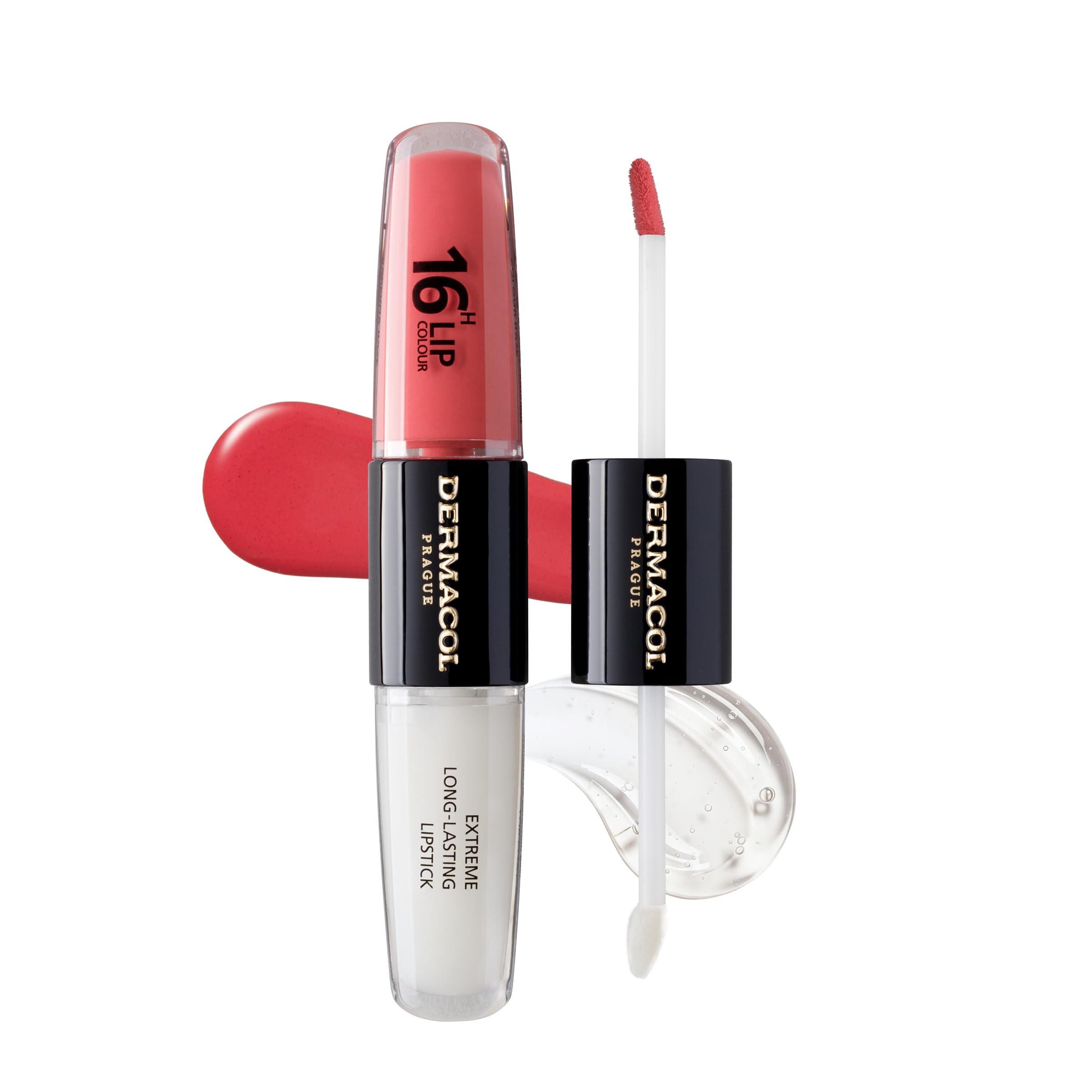 Dermacol 16-Hour Lip Color, Two-Phase Kissproof Lip Stain & Gloss, No.26