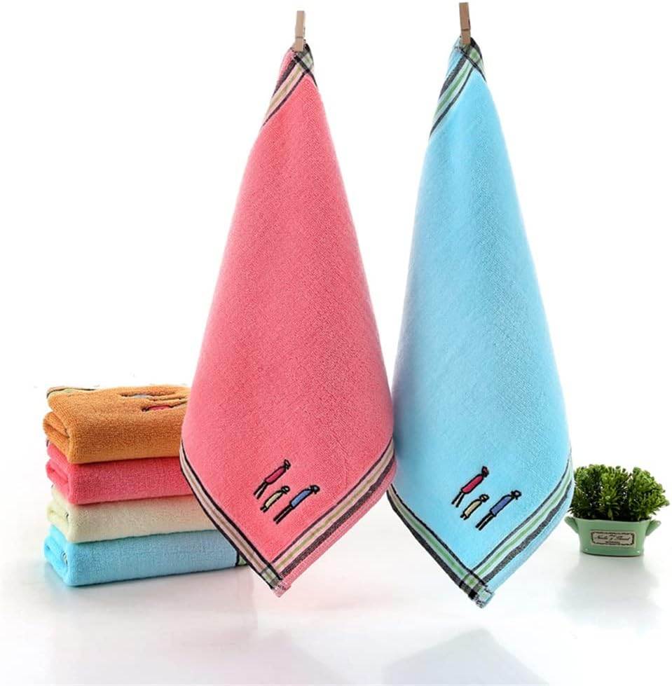 Square Towel Face Towel Towel with Hook Household Daily Necessities Bathroom Supplies(D)