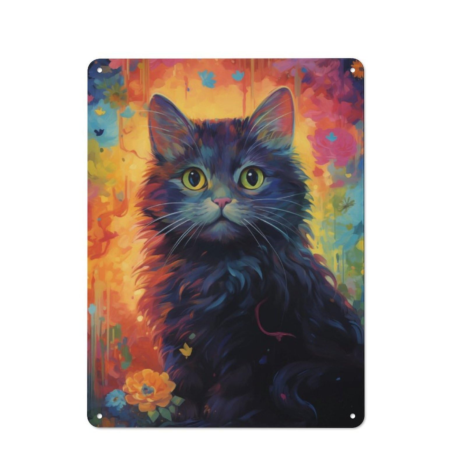 Junmoney Kitty No3 For Café Or Restaurant, Vintage Metal Sign 40X30cm, For Vintage Wall Decor Fans, For Cafés, Pubs And Restaurants