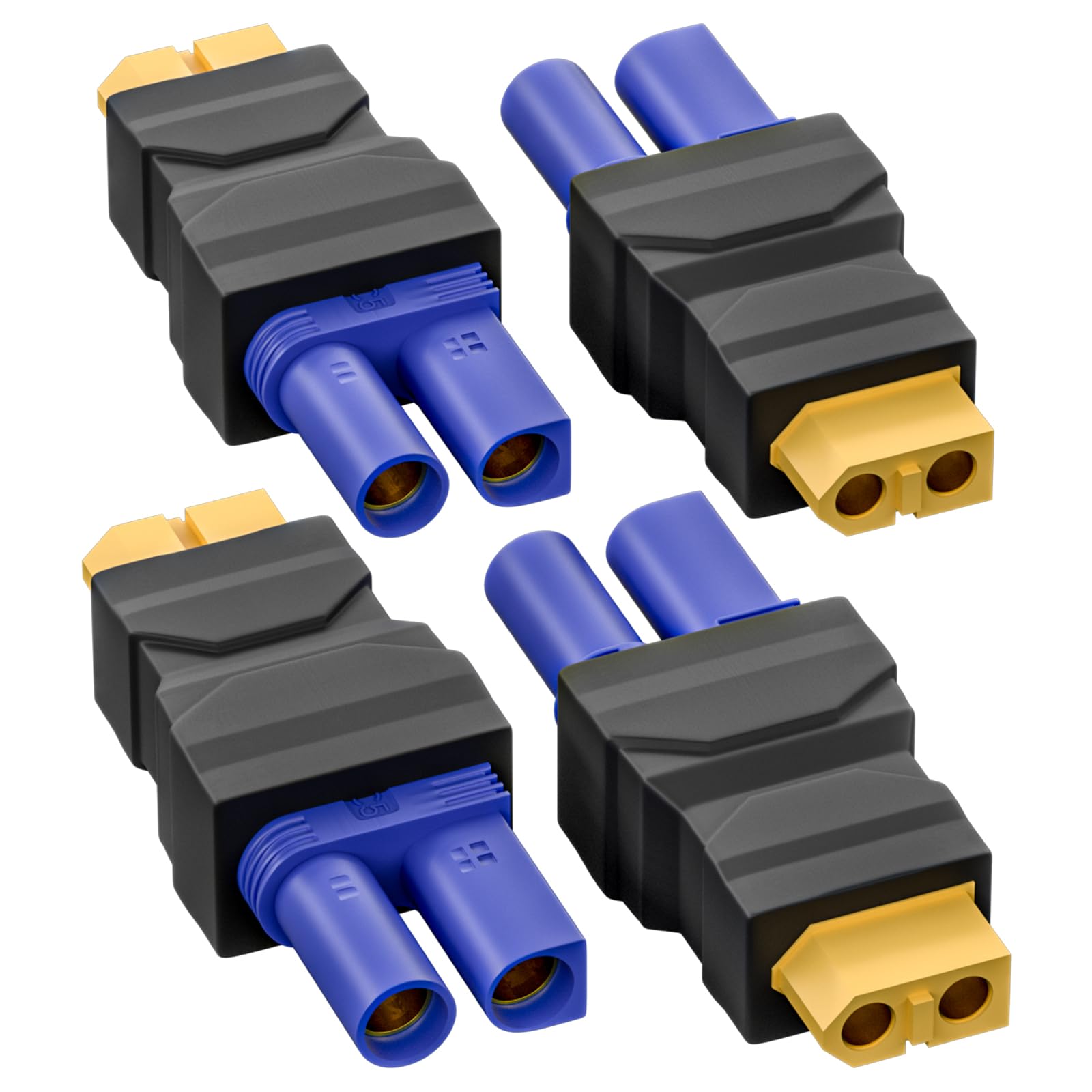 Cleqee XT60 Female to EC5 Female Connector Adapter Wireless Converter 4PCS for RC FPV Drone Car Lipo Battery Charger ESC