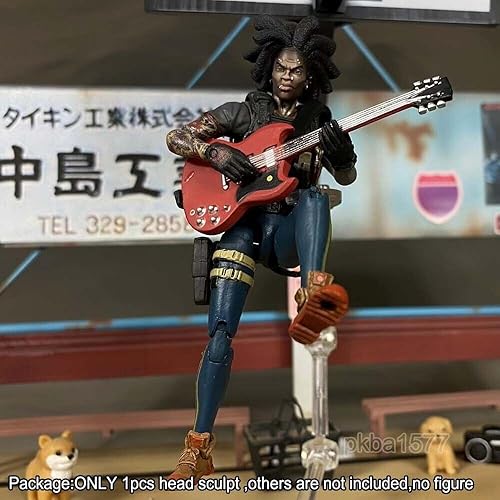 Miniatura 6 de Premium 118 Punk Man Head Sculpt Soldier Head Modelo Figura Accesorio para Figura de Acción de 3.75"