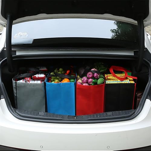 Miniatura 6 de Bodaon Paquete de 2 bolsas plegables reutilizables para cocina, bolsas de comestibles, a granel, carrito de compras grande plegable y reutilizable