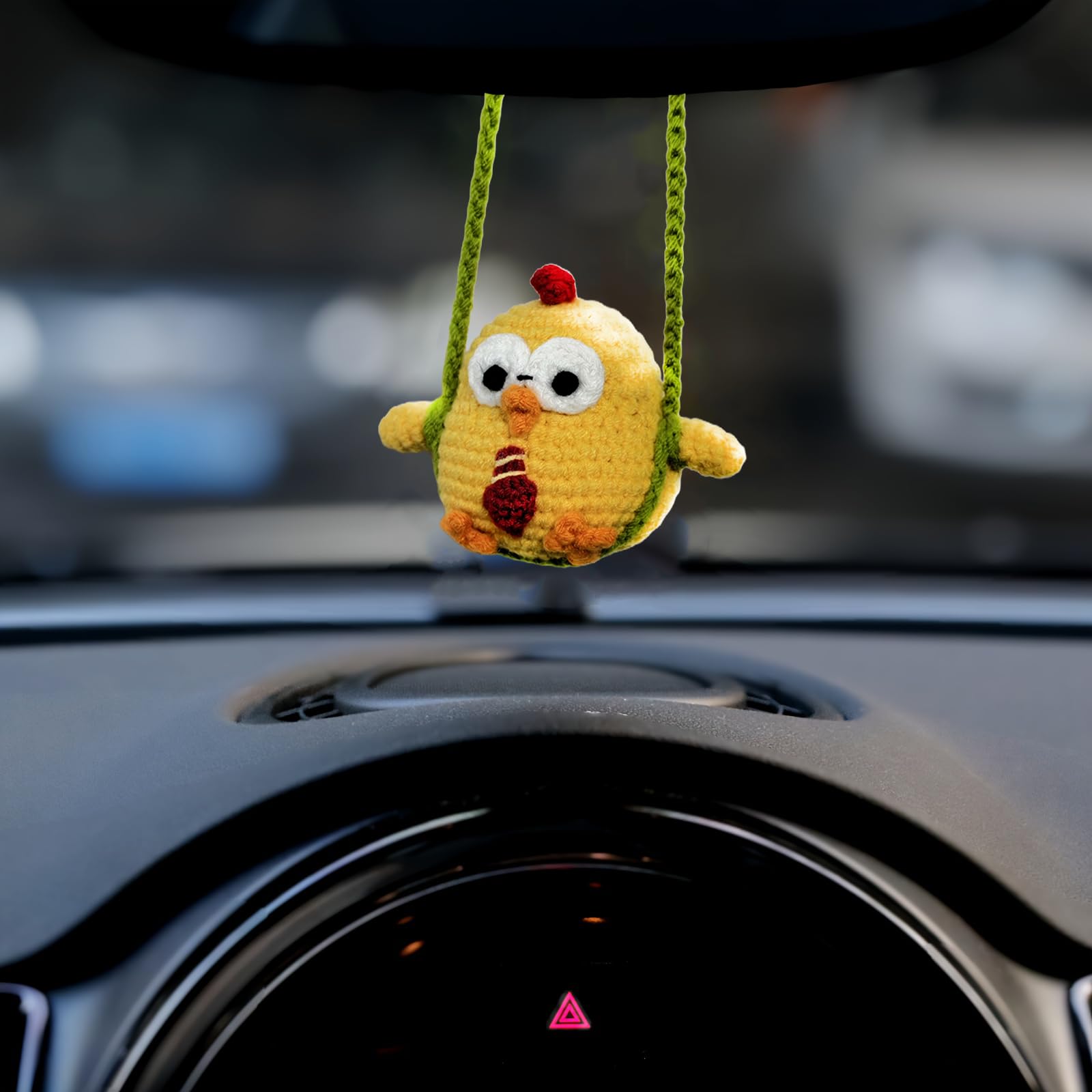 Amazon.com: CharySim Crochet Chicken Car Accessories for Women