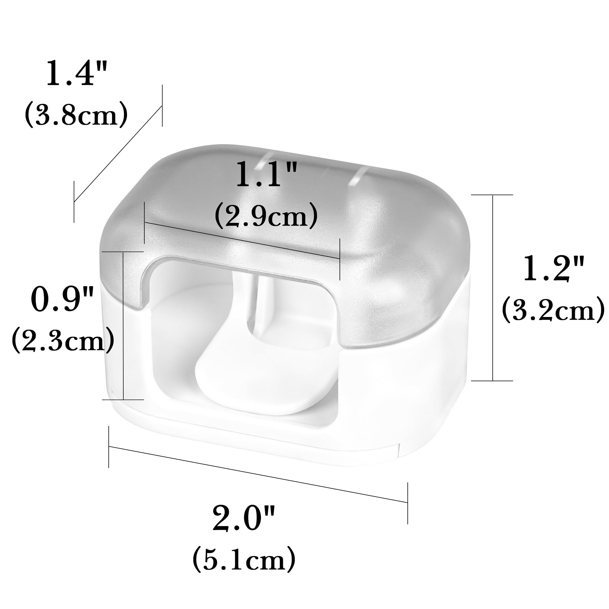 Linkidea Confezione da 2 Porta Rasoio da Parete, Accessori da Barba Impermeabili, Compatibile con Gillette Fusion 5, GilletteLabs Special NFL Series, Dorco Pace 6 Pro, Harry's 5 Blade (Bianco)