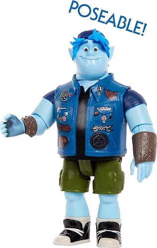 Miniatura 3 de Mattel Disney Pixar - Figura de acción para adelante, juguete coleccionable Barley Lightfoot con aspecto de elfo exclusivo, 7 pulgadas con