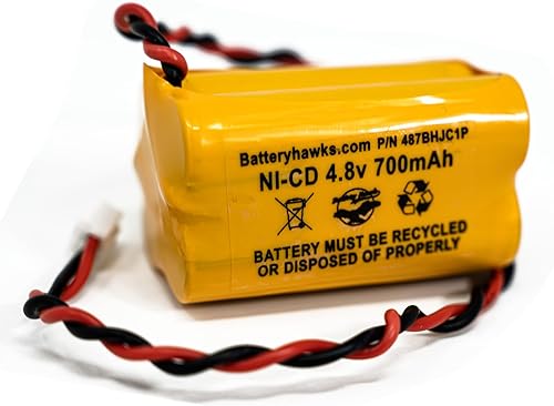 Miniatura 9 de BL93NC487 AA500MAH Unitech AA 700mAh Ni-CD AA600mAh McNair Corun Ni-Cd AA500 4.8v 700mAh Ni-CD Batería Pack de repuesto para EmergenciaSalida Luz