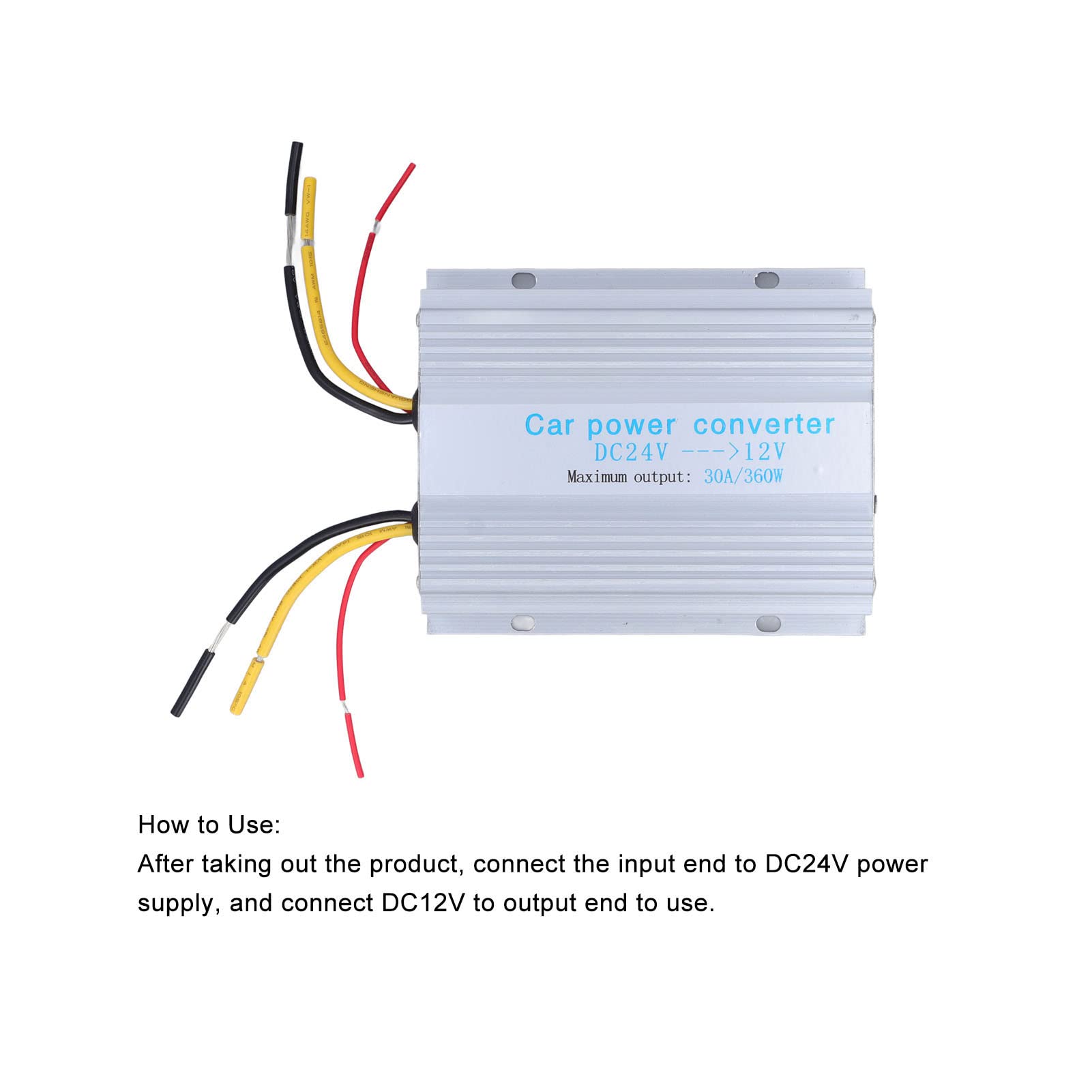ViaGasaFamido Convertidor de Corriente para Coche, Converter de Aleación