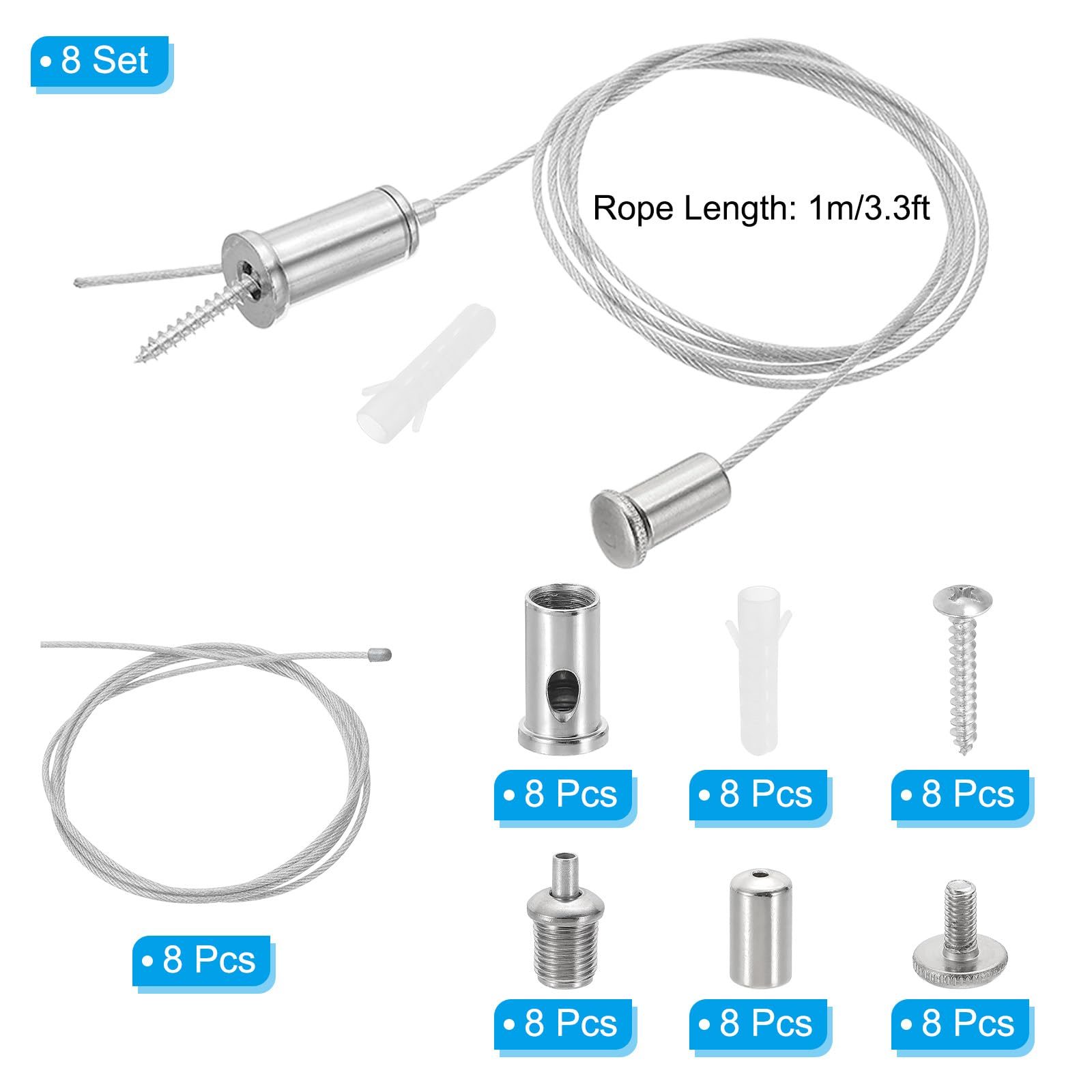 PATIKIL Ceiling Hanging Wire Cable Kit - Image 2