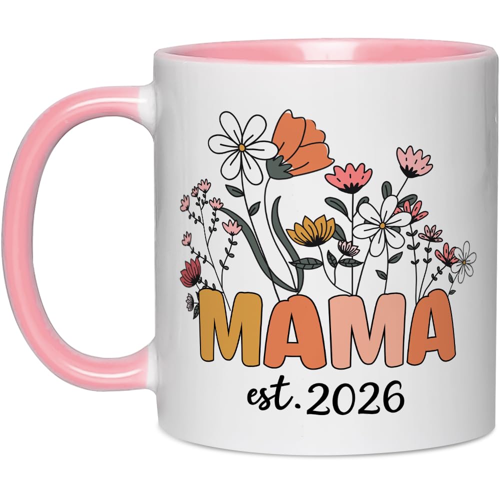 Amazon.com: Mom Mug, Mama Est 2026, Mother's Day Baby Shower