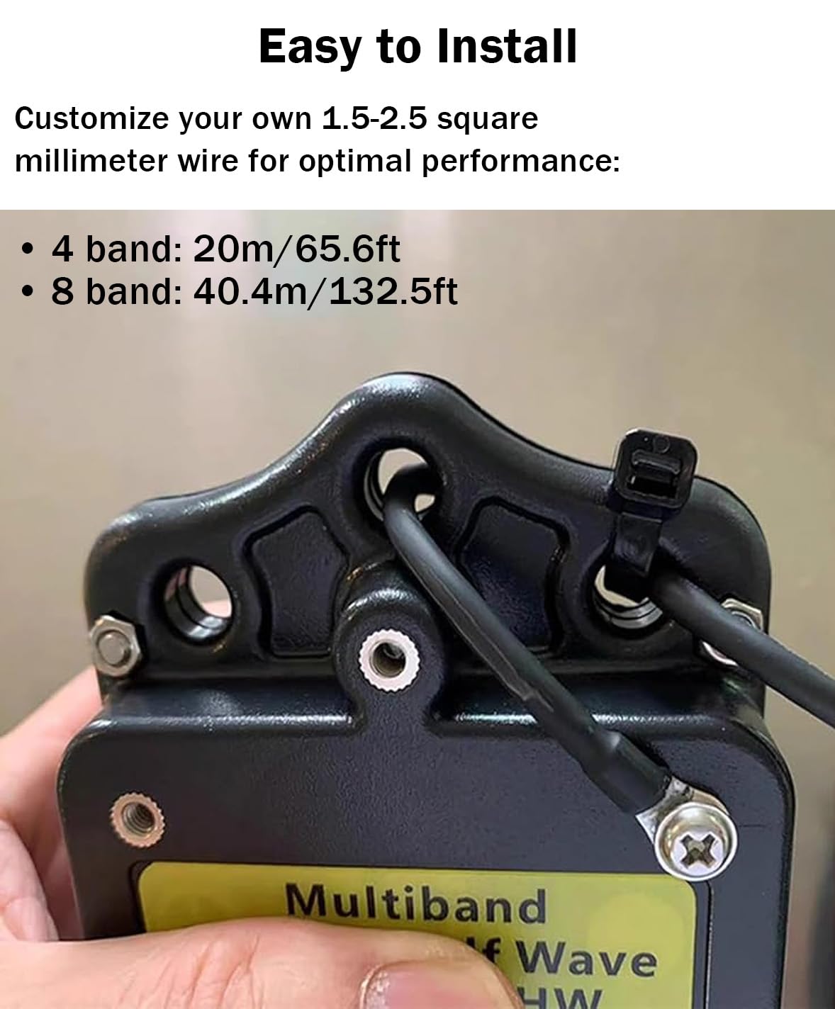AURSINC End Fed Wave Antenna 150W 1-30MHz 4 Bande 8 Bande CW FM AM FT4 FT8 SSB End Fed Radio Antenna per esterni 1:64/1:49