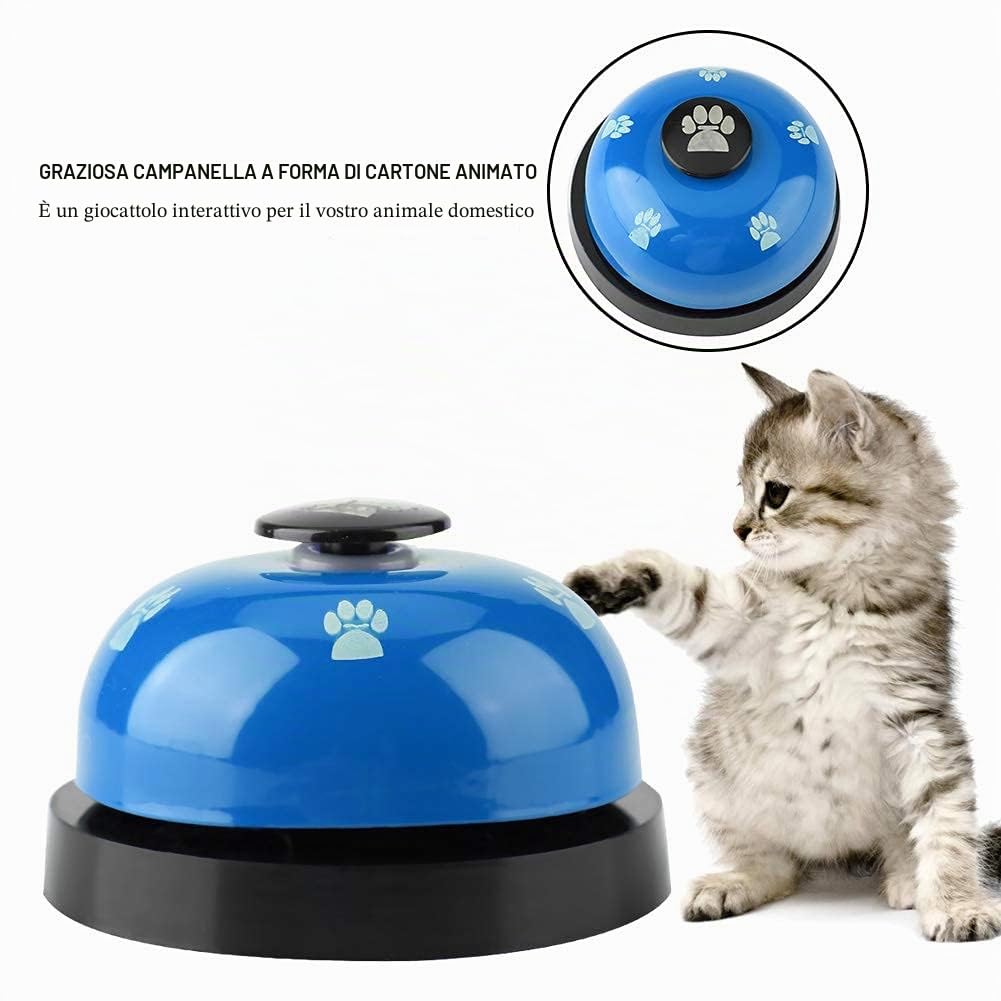 Campane di addestramento dell'animale Domestico, Ferro Robusto Resistente Durevole Simpatico Cartone Animato Campana del Cane Cucciolo di Cane Campane di addestramento vasino Doggy(Blu)