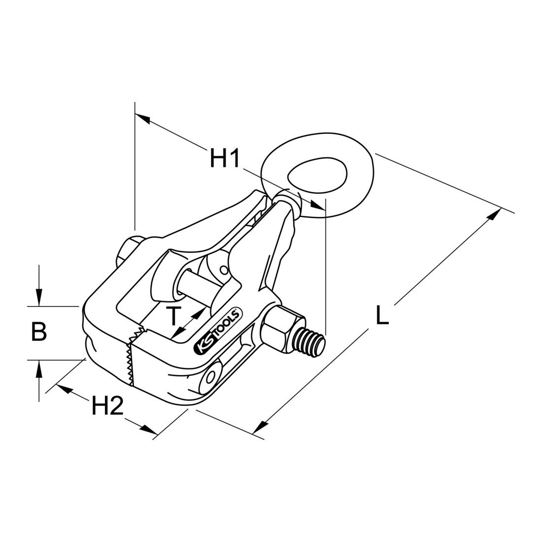 KS Tools 245mm Box Pull Clamp - Image 3
